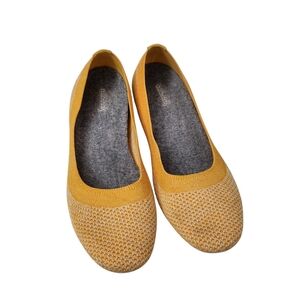 Allbirds Womens Tree Breezers Ballet‎ Flats 9.5 Thrive Yellow Slip-On Comfort